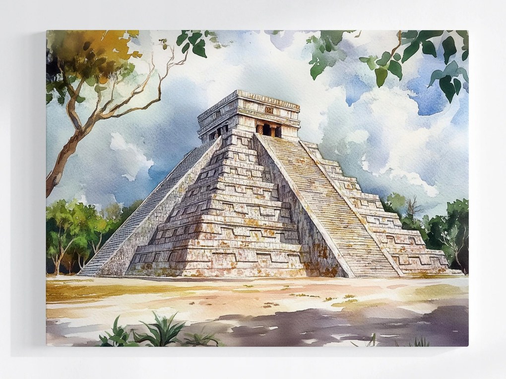 Vászonkép Canvas Történelem Mexikó Piramis Maják Templom 80x60