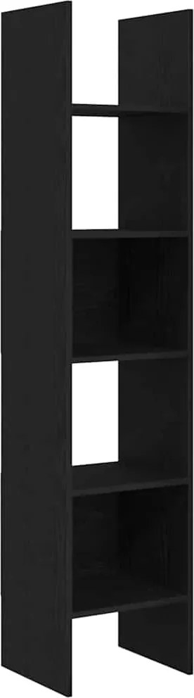 vidaXL Könyvespolc Fekete tölgy 40 x 35 x 180 cm Faanyag