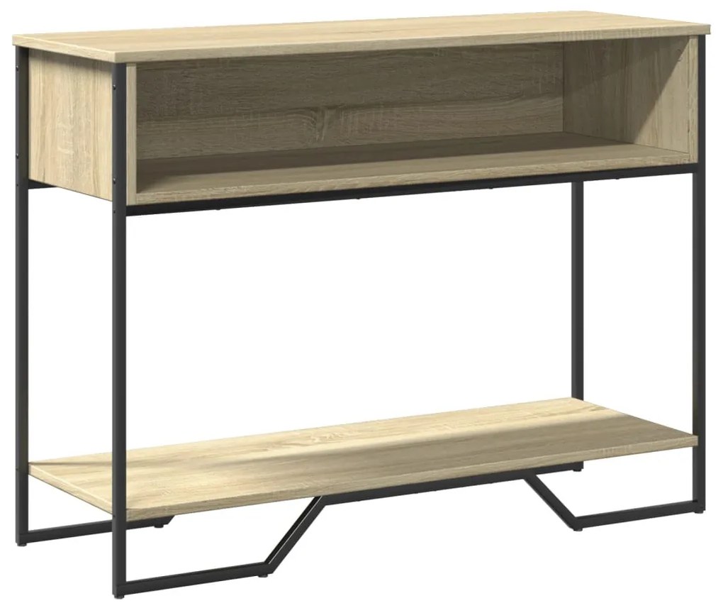 sonoma tölgy színű szerelt fa dohányzóasztal 100x35x74,5 cm