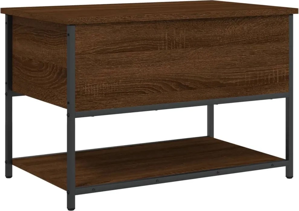vidaXL barna tölgy színű szerelt fa tárolópad 70 x 42,5 x 47 cm