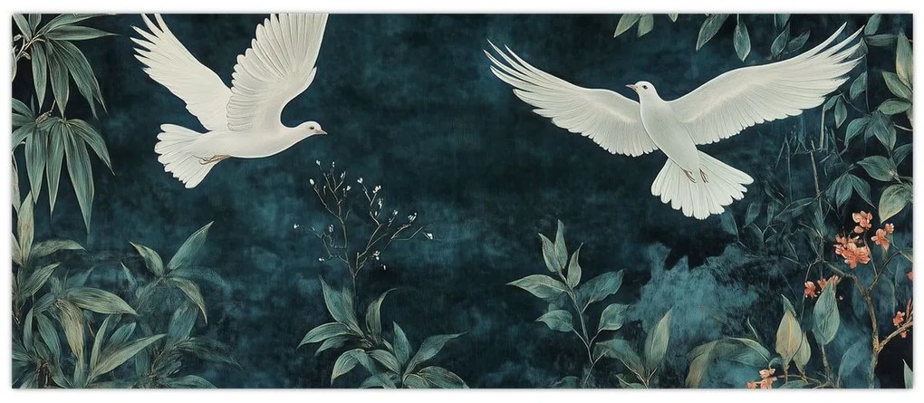 Kép - Két galamb (120x50 cm)