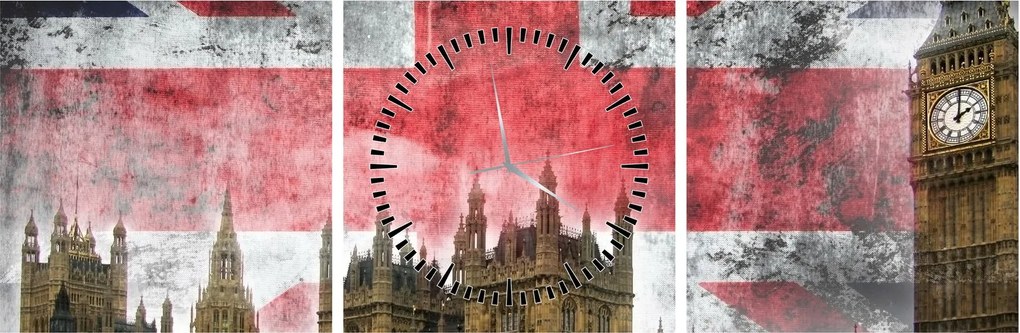 Kép - London (órával) (90x30 cm)