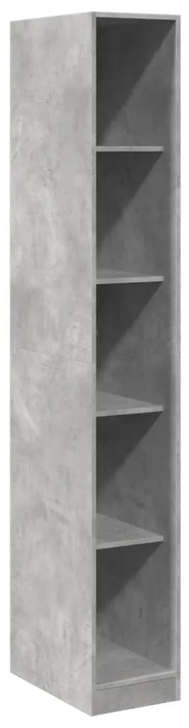 Betonszürke szerelt fa ruhásszekrény 30 x 50 x 200 cm