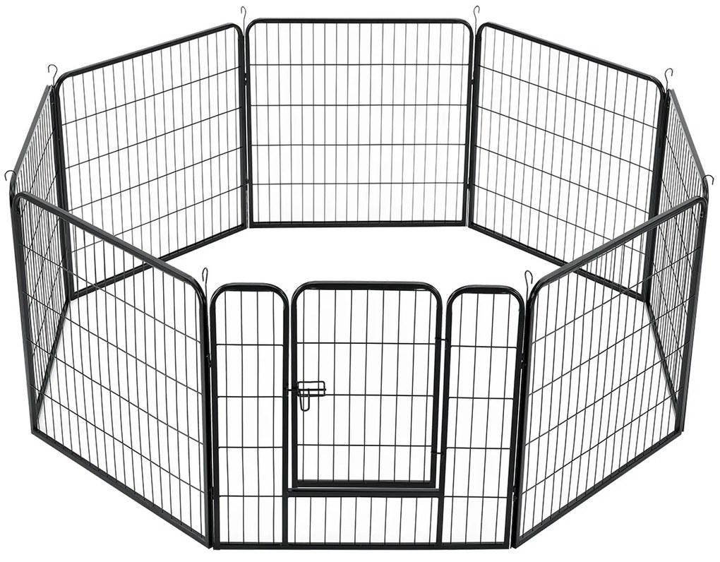 Juskys Fém kutya kennel kölyökkutyáknak - 160x160x80 cm