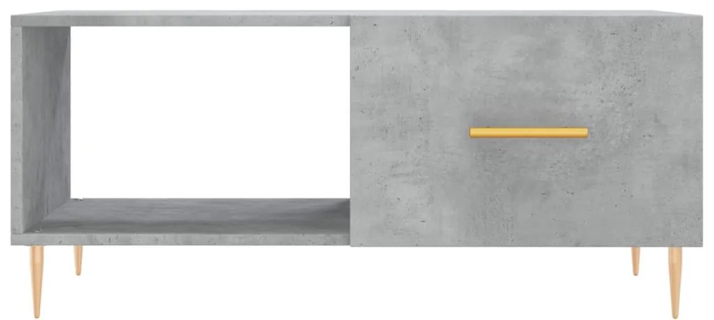 Betonszürke szerelt fa dohányzóasztal 90 x 50 x 40 cm