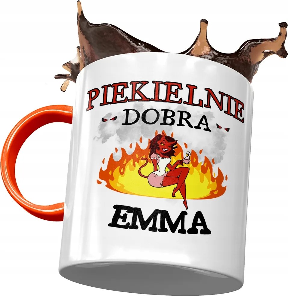 Narancssárga Bögre Emma Feleség Barátnő Nyomtatott Fotóval