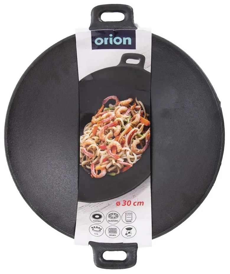 Orion WOK serpenyő öntöttvas, 30 cm-es