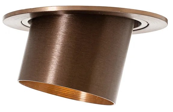 6 darabos modern süllyesztett spotlámpa szett sötét bronz kerek dönthető - Installa