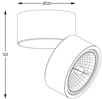 Zuma Line 20001-WH-N - LOMO spotlámpa 1xGU10-ES111/15W/230V fehér