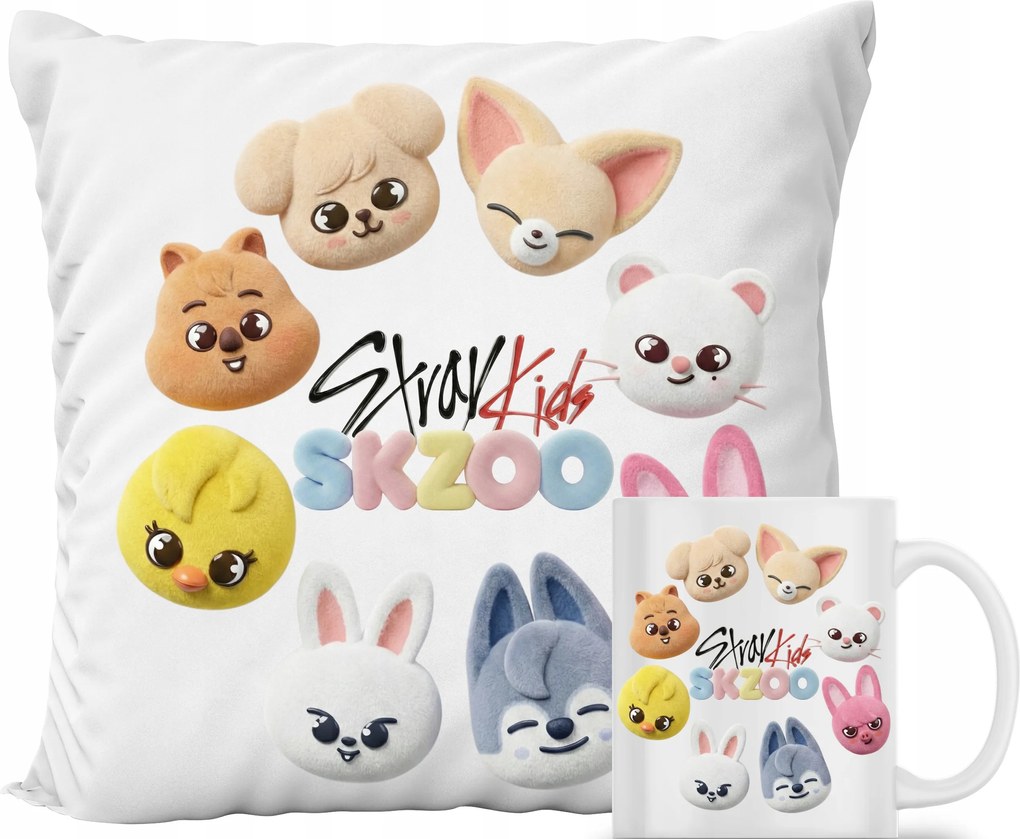 Párna Szett Bögre Kpop K-pop Stray Kids Skzoo Zenekar Név