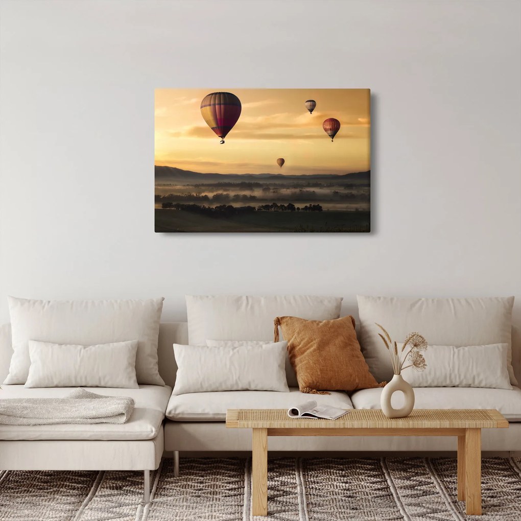 Kép - repülő léggömbök (90x60 cm)