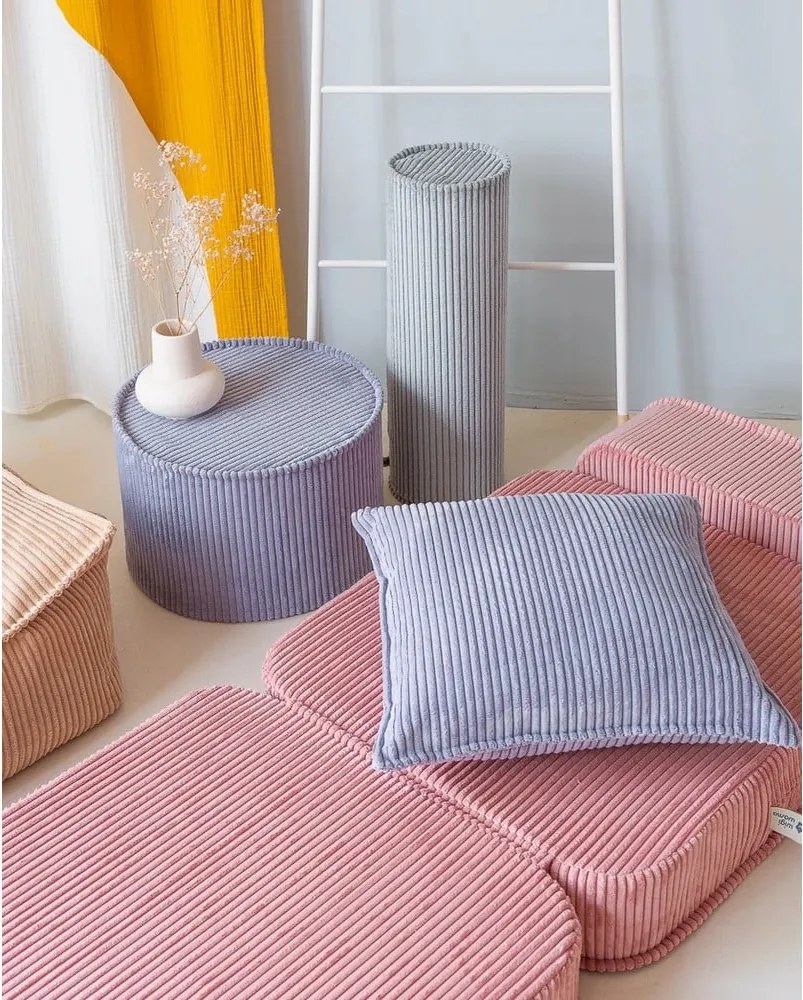 Kék kordbársony párna gyerek kanapéhoz Block – Wigiwama