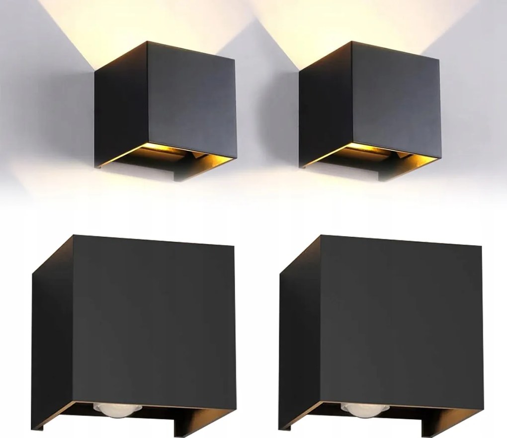 2db 12W-os alumínium Led fali lámpa állítható funkcióval