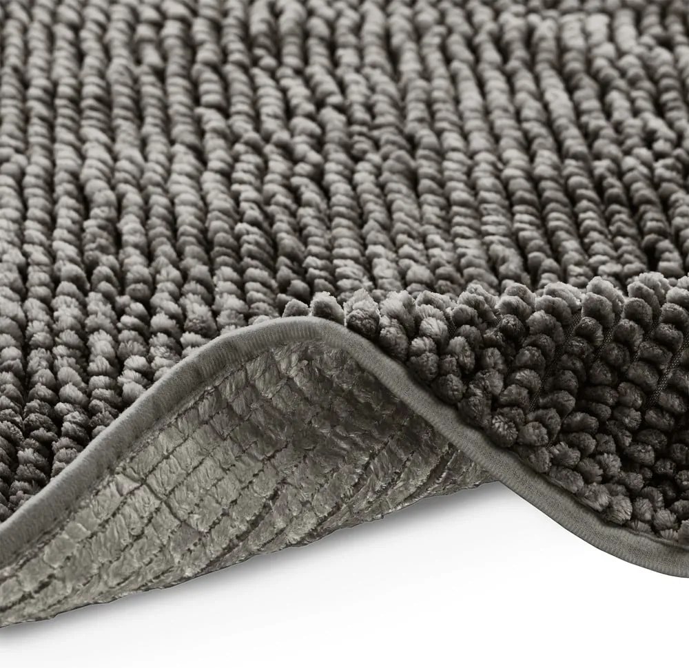 Sötétszürke fürdőszobai kilépő szett 2 db-os WC-hez 80x50 cm Bati – Restilo