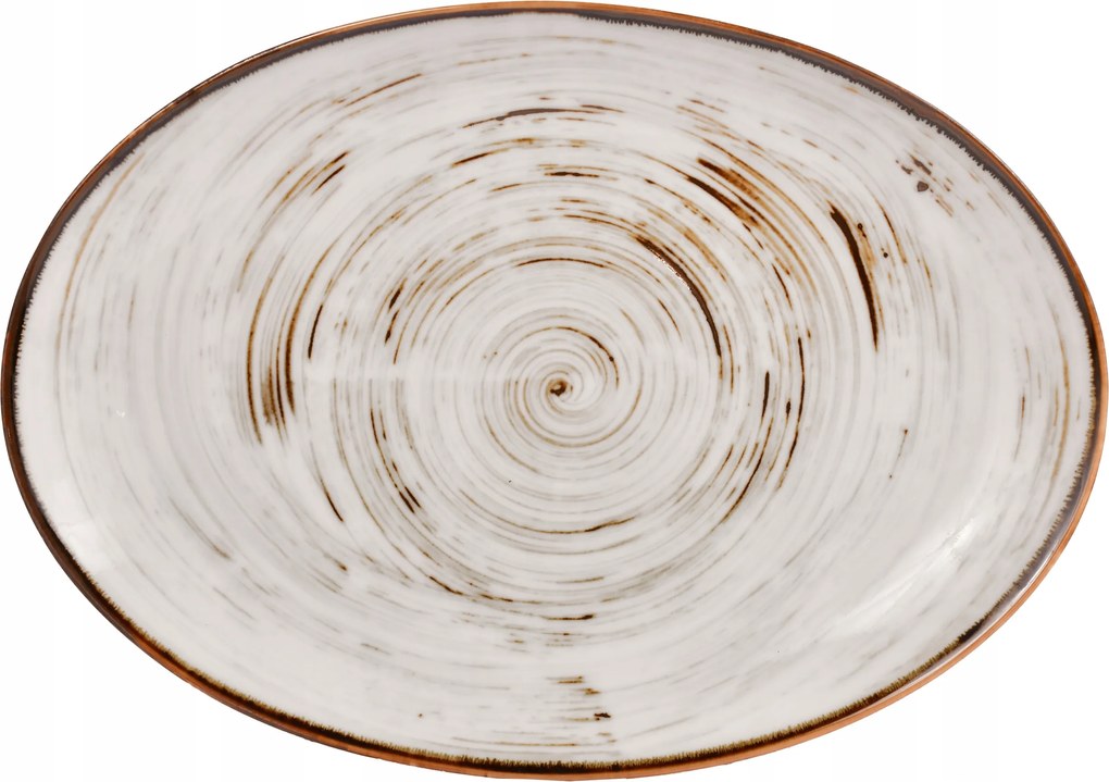Ovális Tál 31 cm porcelán fehér Bogucice Nosztalgia White