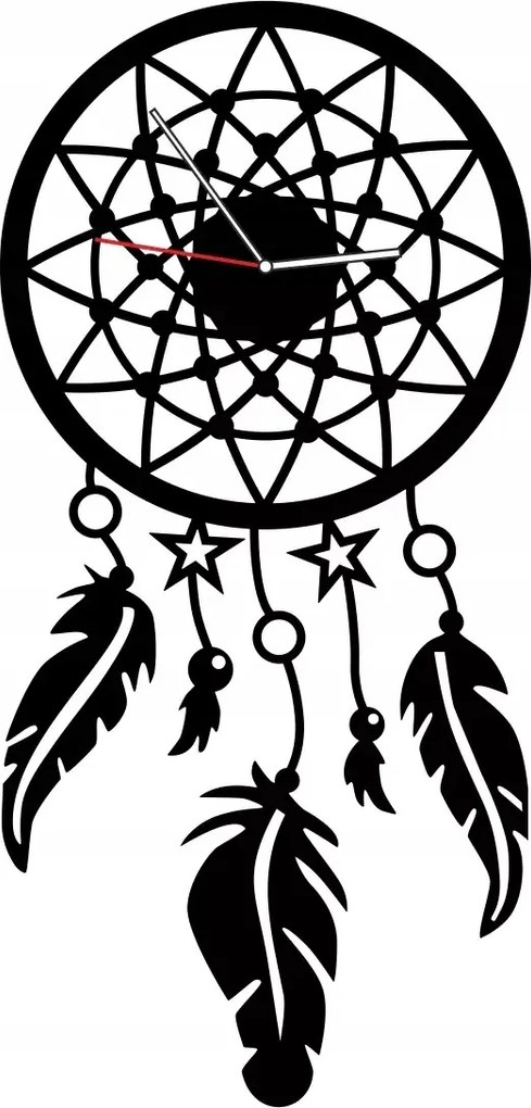 Nagy Fém Falióra 60cm Fekete Álomfogó