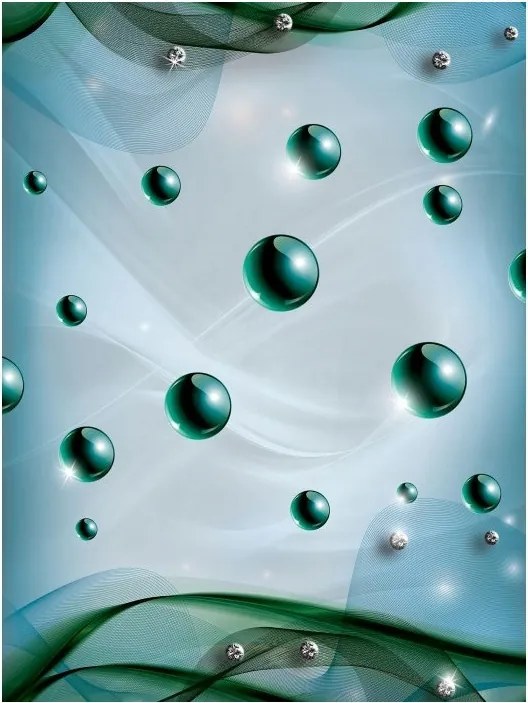 Fotótapéta Gömbök és szalagok absztrakt vinil élénk színekben 184x254 +ragasztó