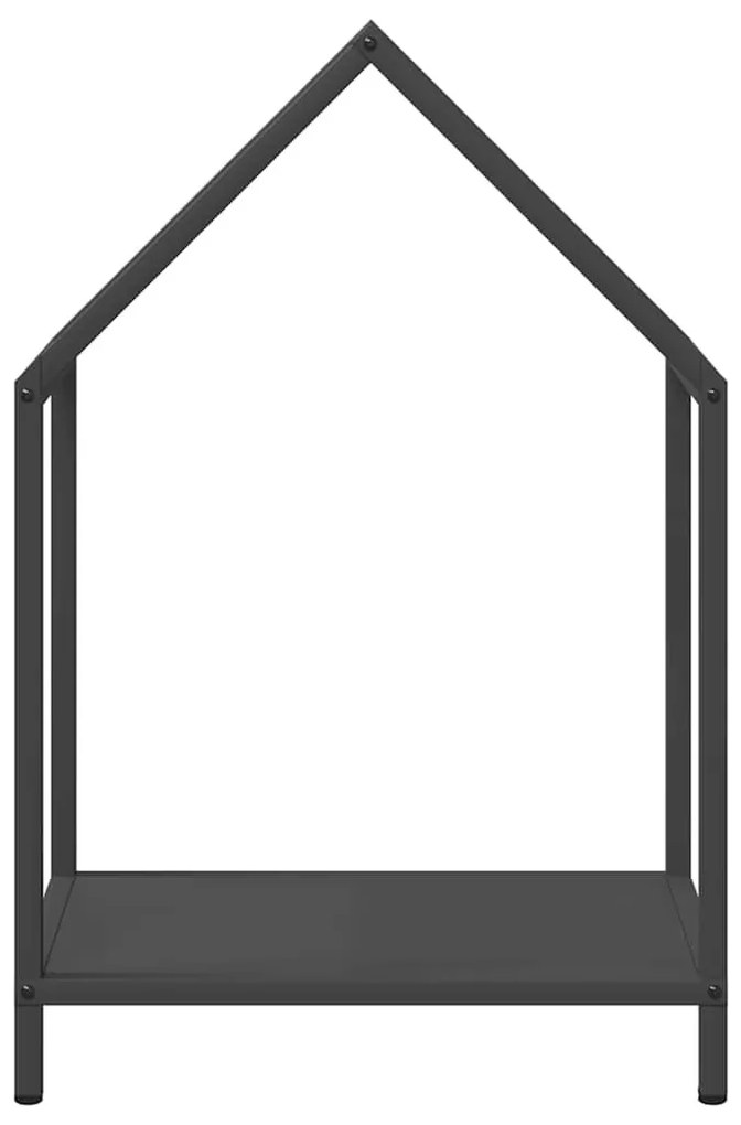 fekete hidegen hengerelt acél tűzifatároló 40x25x60 cm