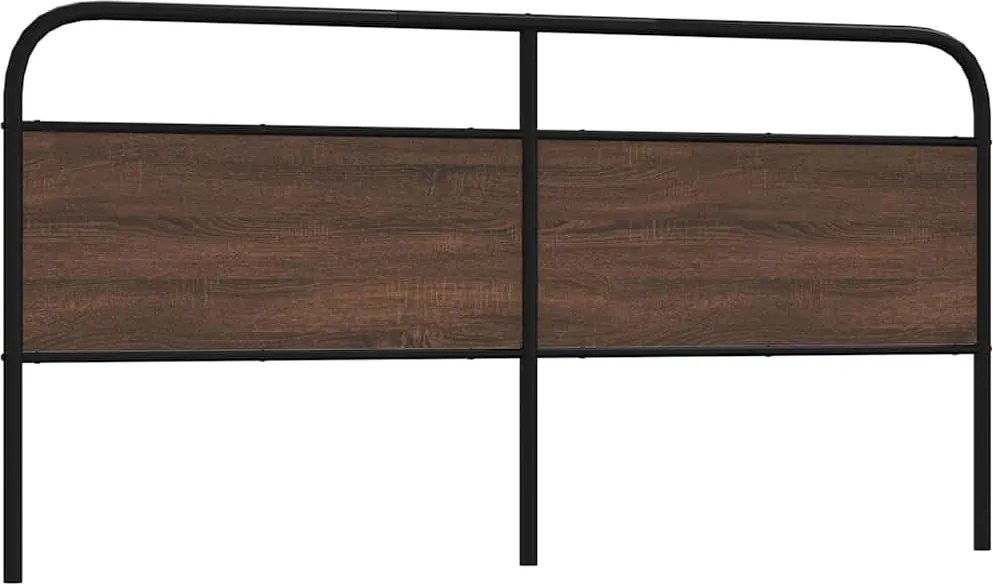 vidaXL barna tölgy színű acél és szerelt fa csere fejtámla 190 cm