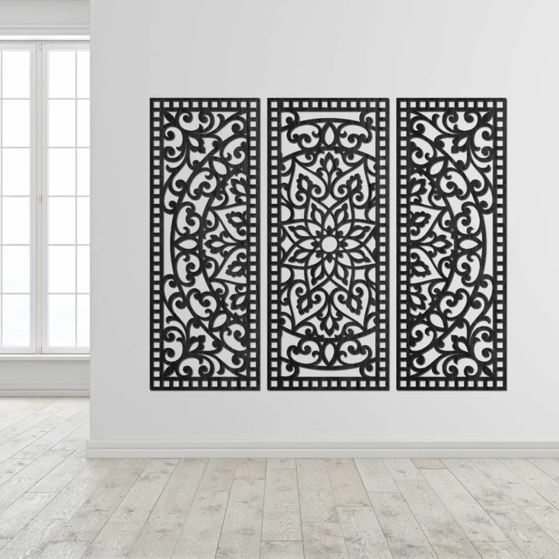 Faldekoráció háromrészes mandala panel | AURELIA