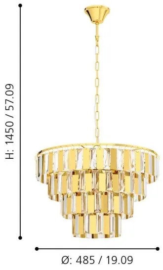 Eglo 99097 - Csillár ERSEKA 7xE14/40W/230V