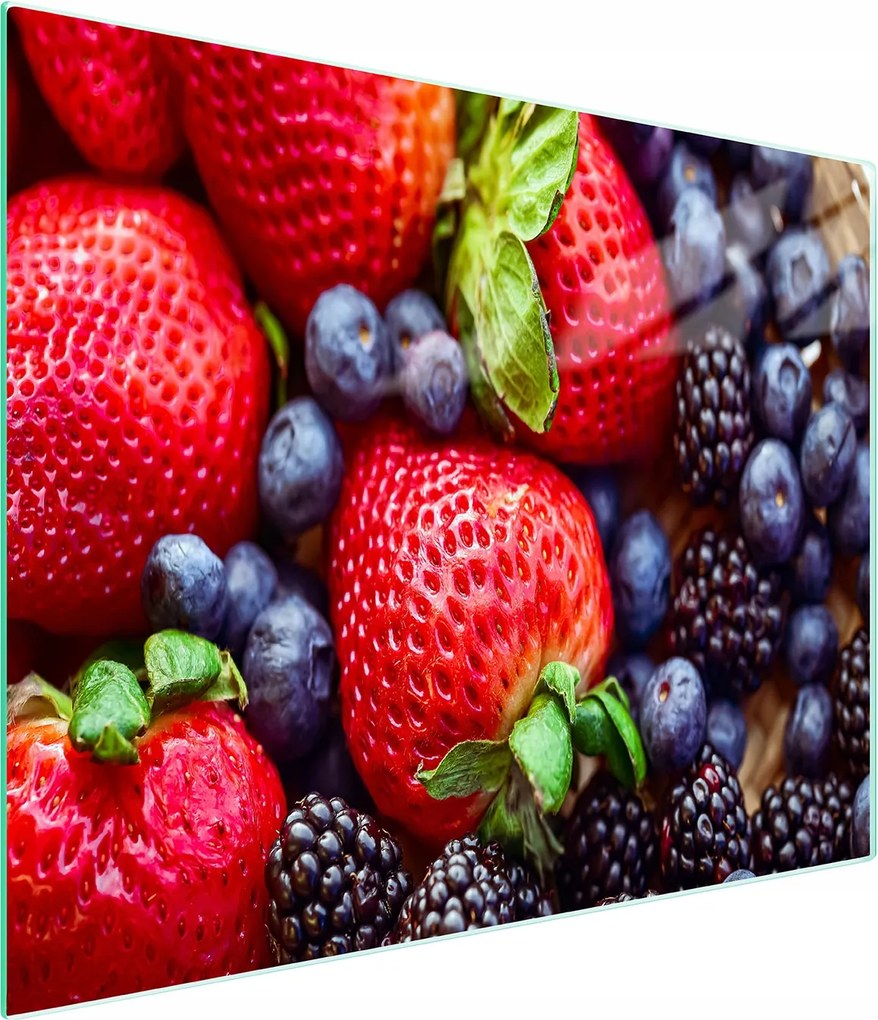 Üveg Vágódeszka 52x30 Eper Edzett Üveg