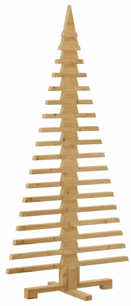 Fából készült Karácsonyfa állvánnyal Barna 150 cm Tömör fenyőfa