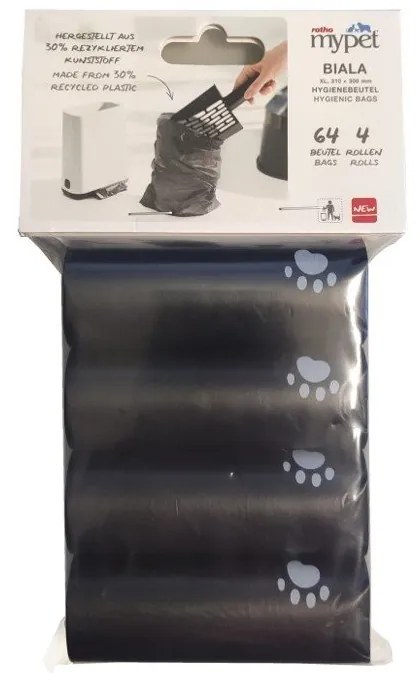 Fekete macskaürülék zacskó szett 4 db-os 11x18 cm Biala – Rotho