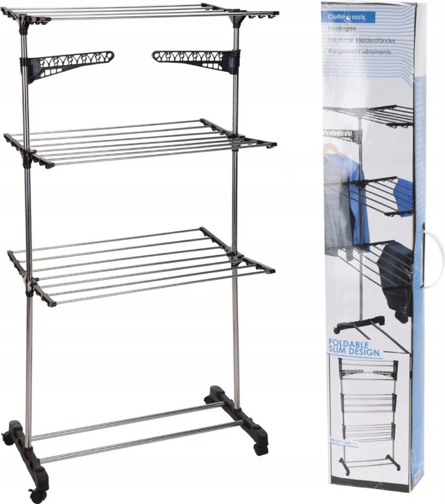 Mosó-szárítógép 3 szintes kerekekkel 165 cm szabadon álló mobil kerekek