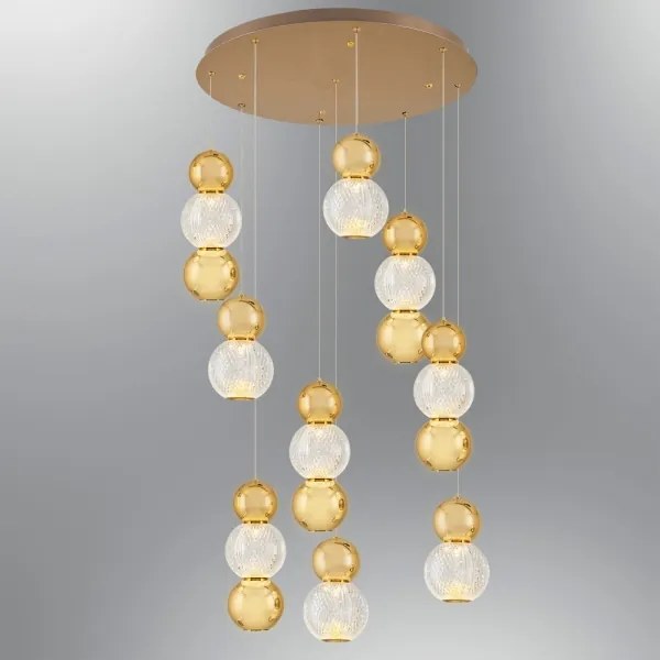 LED kábeles csillár CREMONA LED/51W/230V 3000K arany