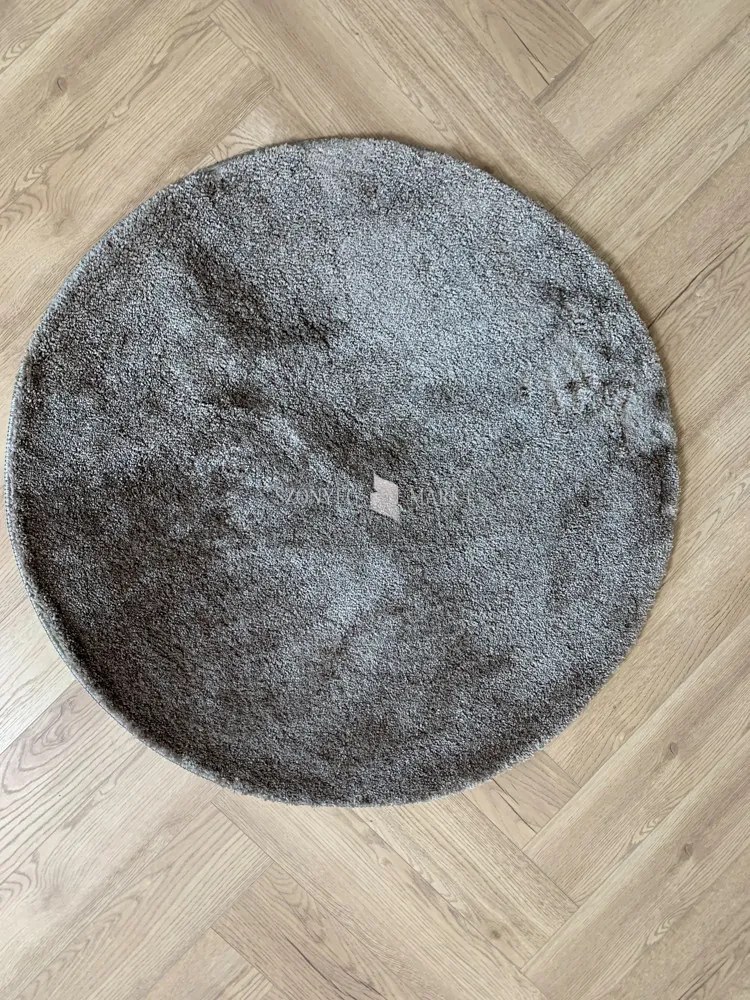 Vajpuha kerek shaggy sebano Sötétszürke (Dark grey) 67x67