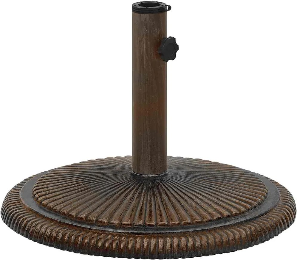 vidaXL bronzszínű öntöttvas napernyőtalp 45 x 45 x 30 cm