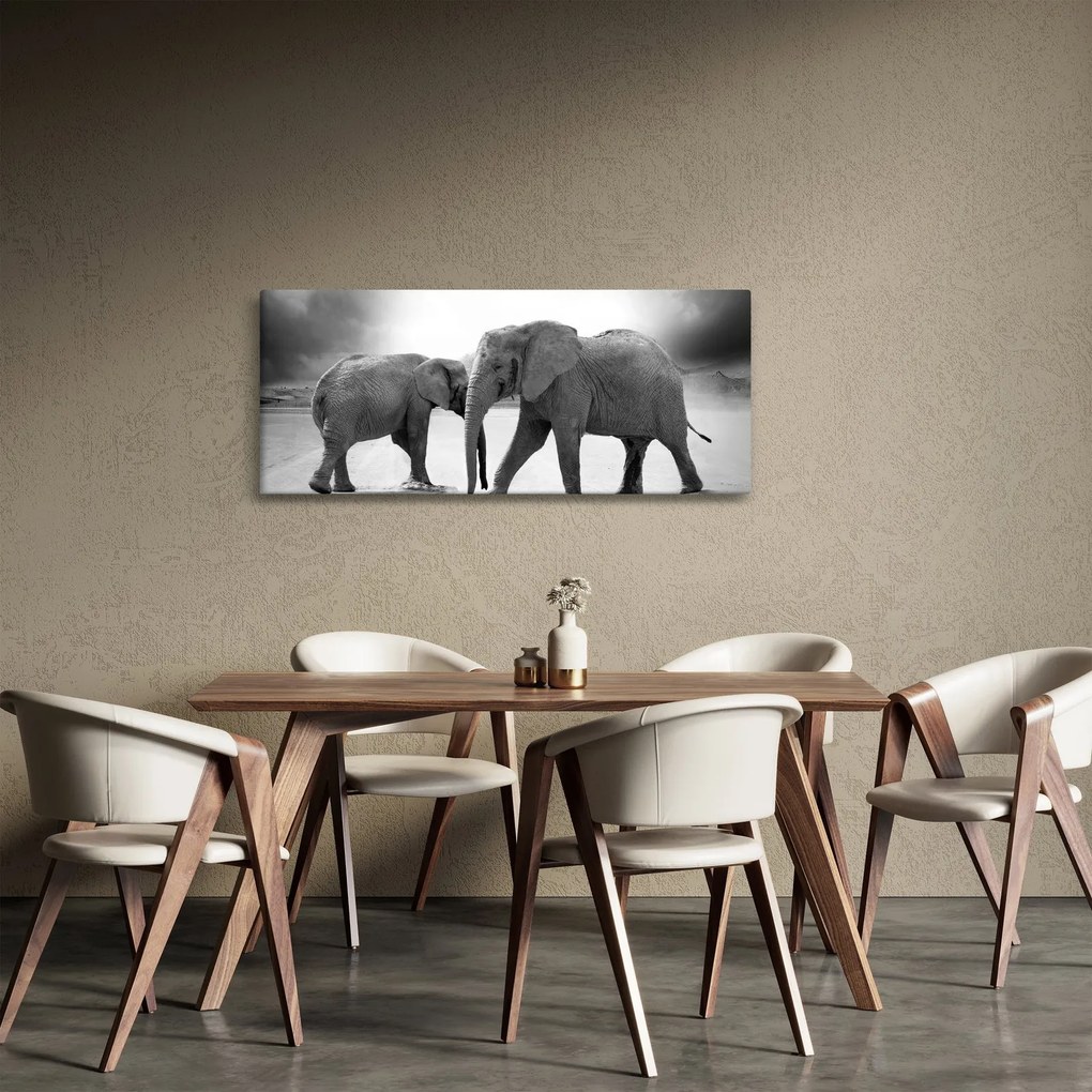 Elefántok képe (120x50 cm)