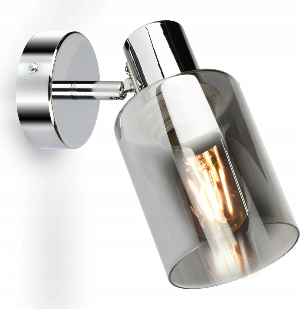 Fali lámpa Reflektor Üvegcső Króm 540-K1 Led E27