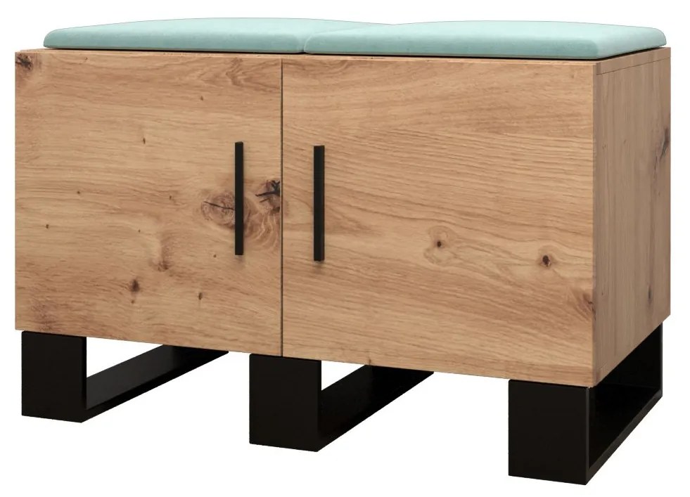 Előszobabútor Amanda 17 (artisan tölgy + zöld). 1086003