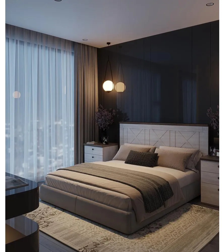 Komód Telegrafo 3 (canyon fenyő + sonoma trüffel tölgy) . 1116510