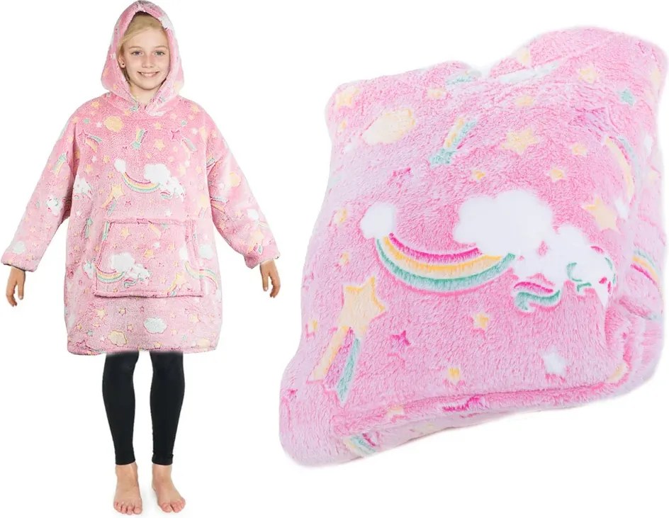 Zaparkorun Gyerek pulóver - sötétben világító - rózsaszín