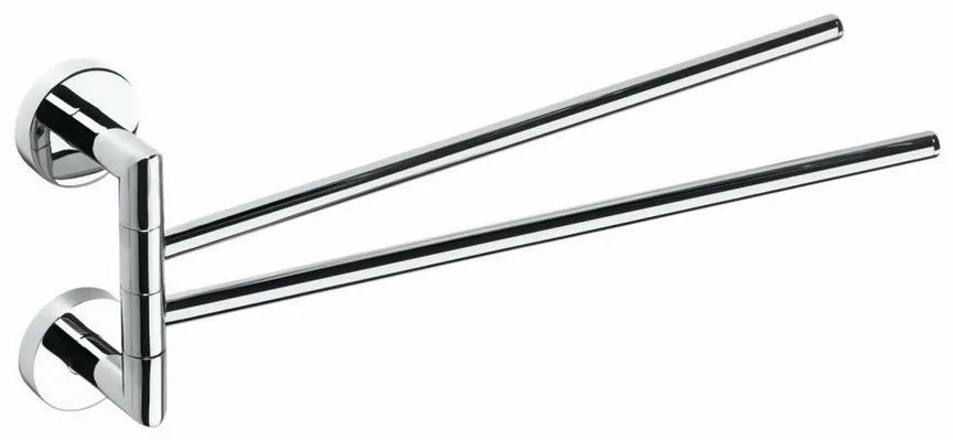 SAPHO XR403 X-Round dupla törülközőtartó,forgatható, 45 cm, ezüst