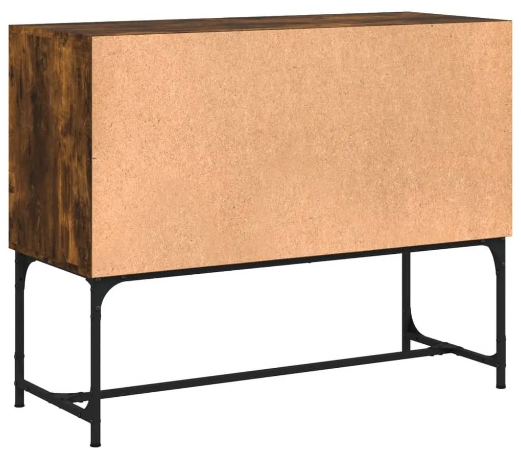 füstös tölgy színű szerelt fa tálalószekrény 100 x 40 x 79,5 cm