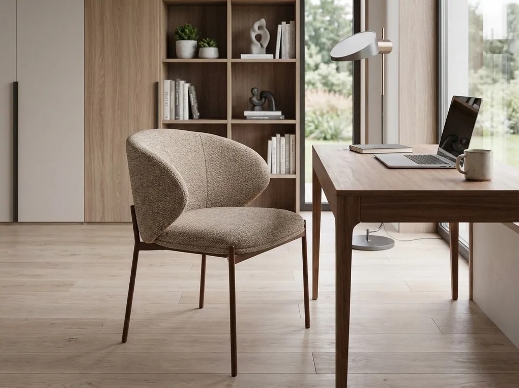 Étkezőszék KIOTO, dió/bézs