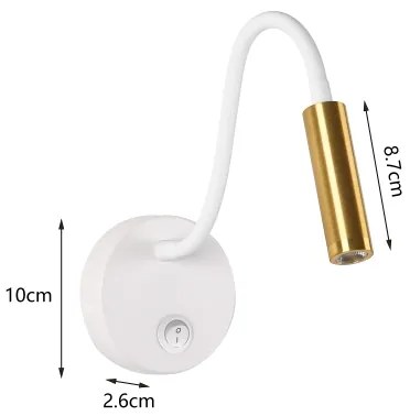 Brilagi - LED Rugalmas fali lámpa MAYA LED/3W/230V 4000K fehér/arany