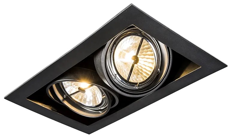 Beépített reflektor fekete AR111 állítható 2-lámpás - Oneon
