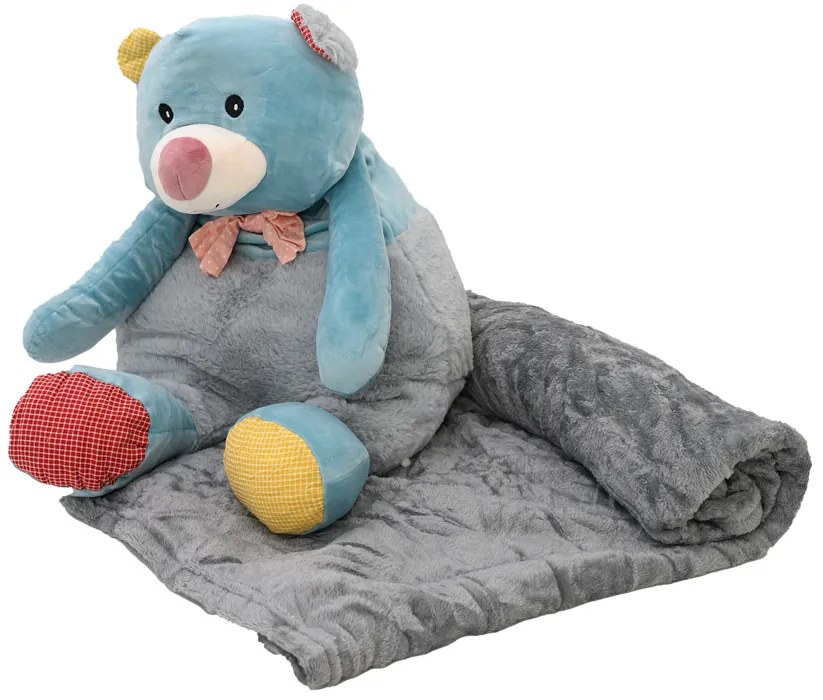 Plüss BOB MACI kék babatakaróval belül