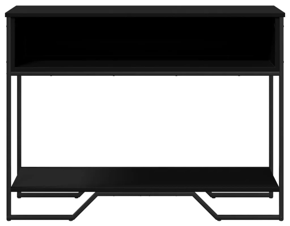 fekete szerelt fa tálalóasztal 100 x 35 x 74,5 cm