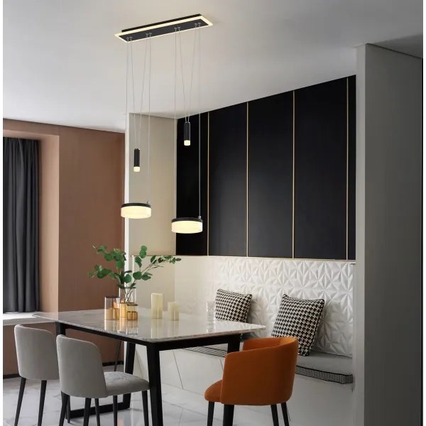 Wofi 6054-502 - LED Dimmelhető csillár zsinóron JESSE LED/21W/230V fekete