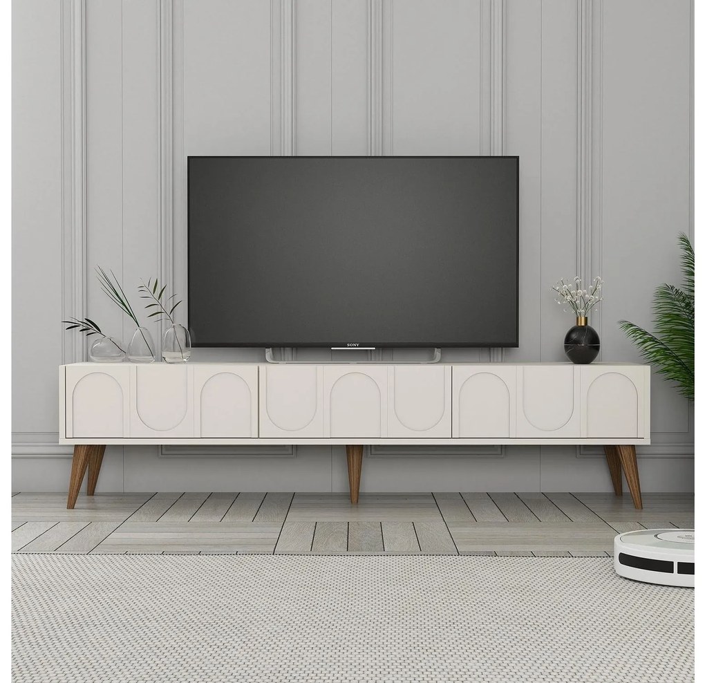 TV asztal/szekrény Bipemu 3 (krém + dió) . 1095684