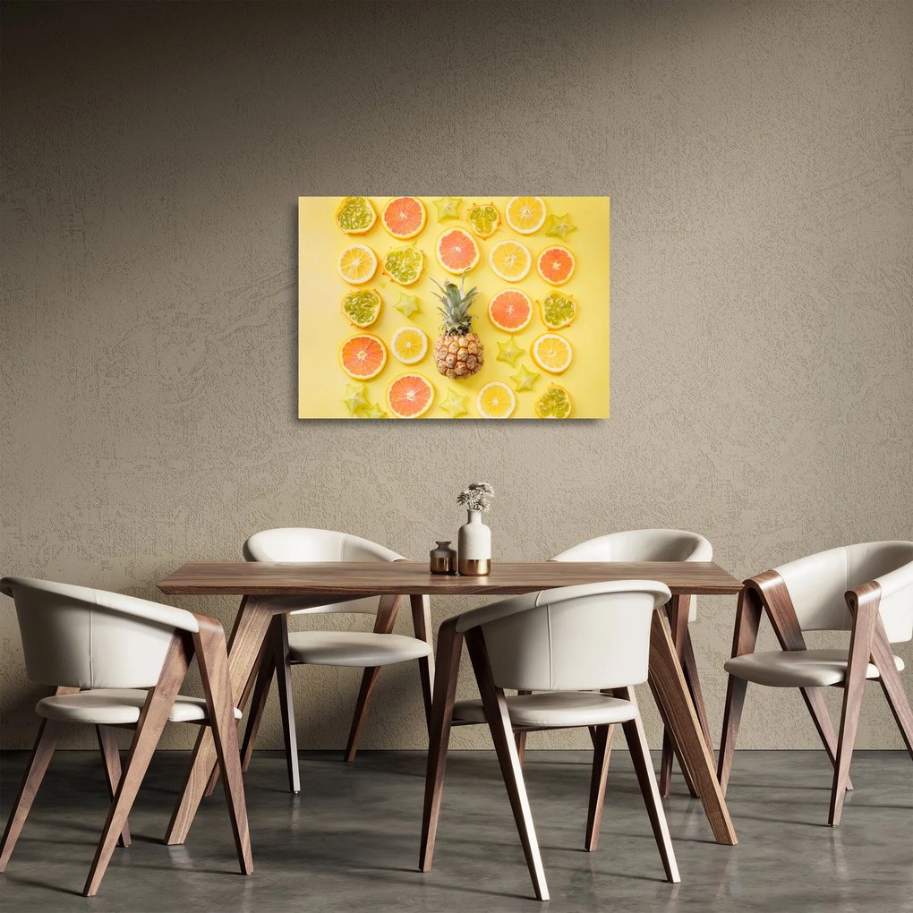 Gyümölcs képe (üvegen) (70x50 cm)