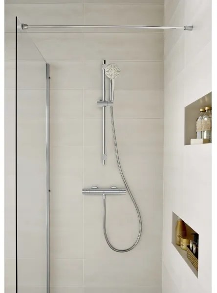 Roca A5A2E18C00 - T-500 termosztátos zuhanycsaptelep, fényes króm