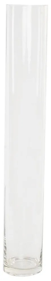 Magas átlátszó üveg váza 80 cm