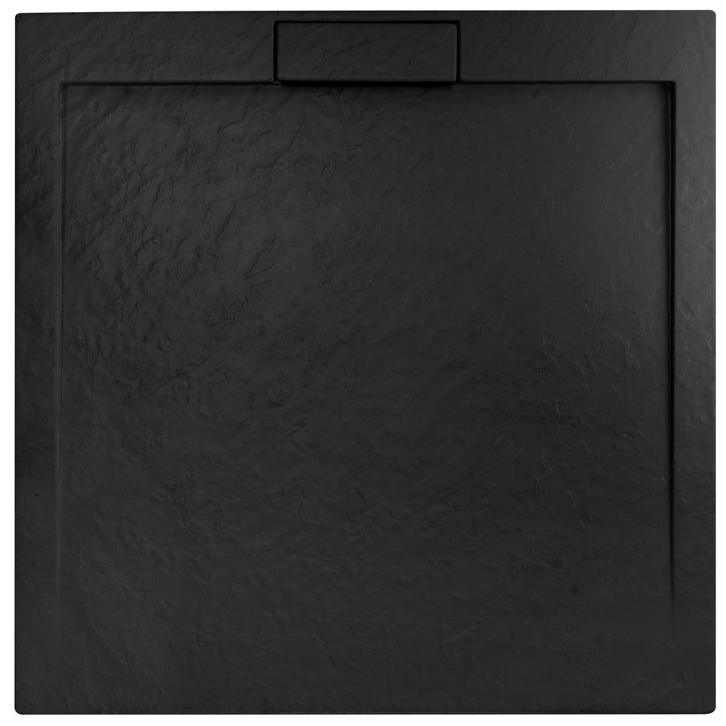 Rea Grand Black, ásványkőből készült zuhanytálca 90x90x3,5 cm, REA-K4595
